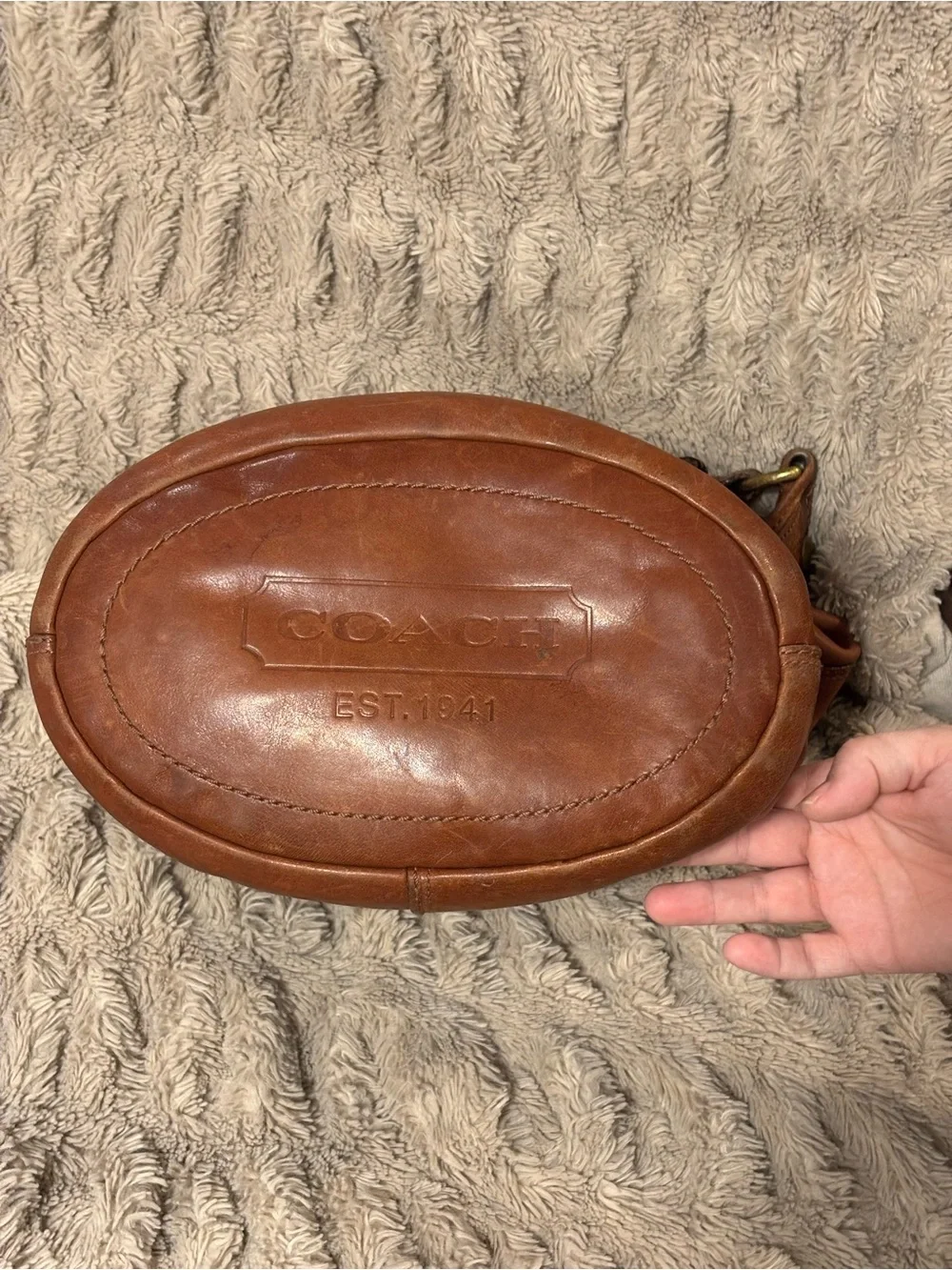 Vintage 2007 Coach Bleecker Tattersall Large Leather Duffle Bucket Bag 11423